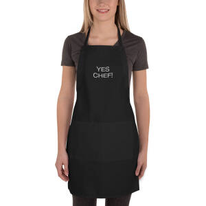 Embroidered Apron "Yes, Chef!"