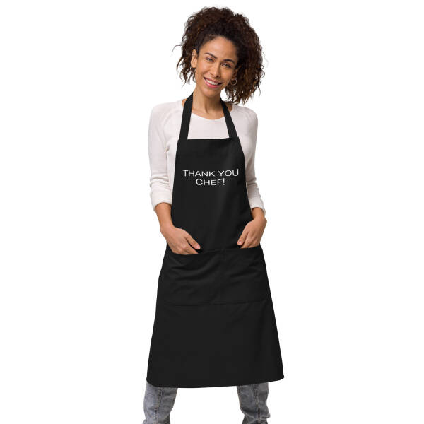 Organic cotton apron "Thank you, chef!"