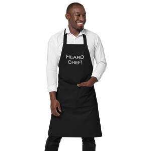 Organic cotton apron "Heard, Chef!"